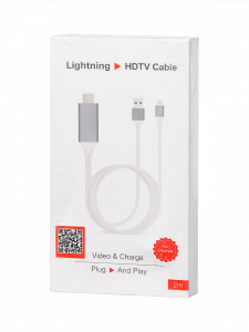Орбита OT-AVW49 кабель (штекер HDMI - штекер LIGHTNING) 2м